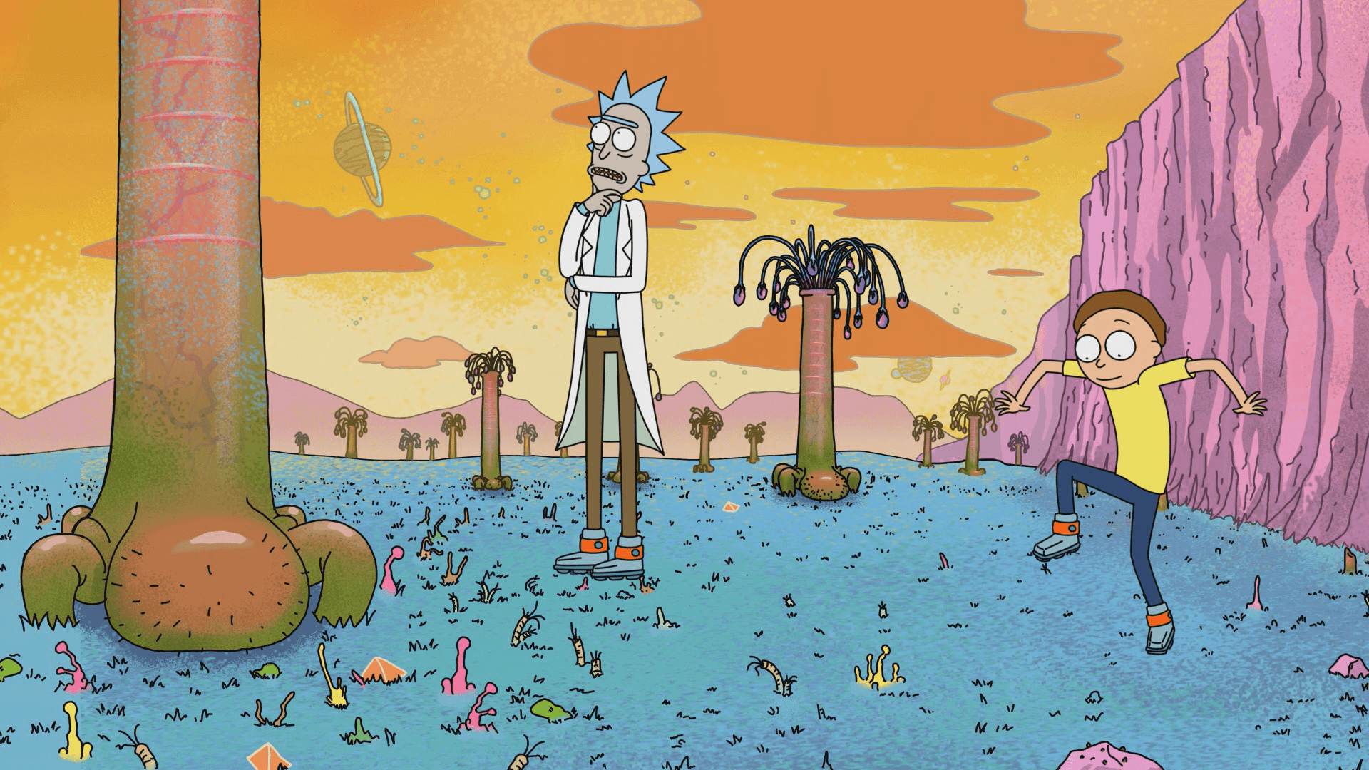 background rick and morty