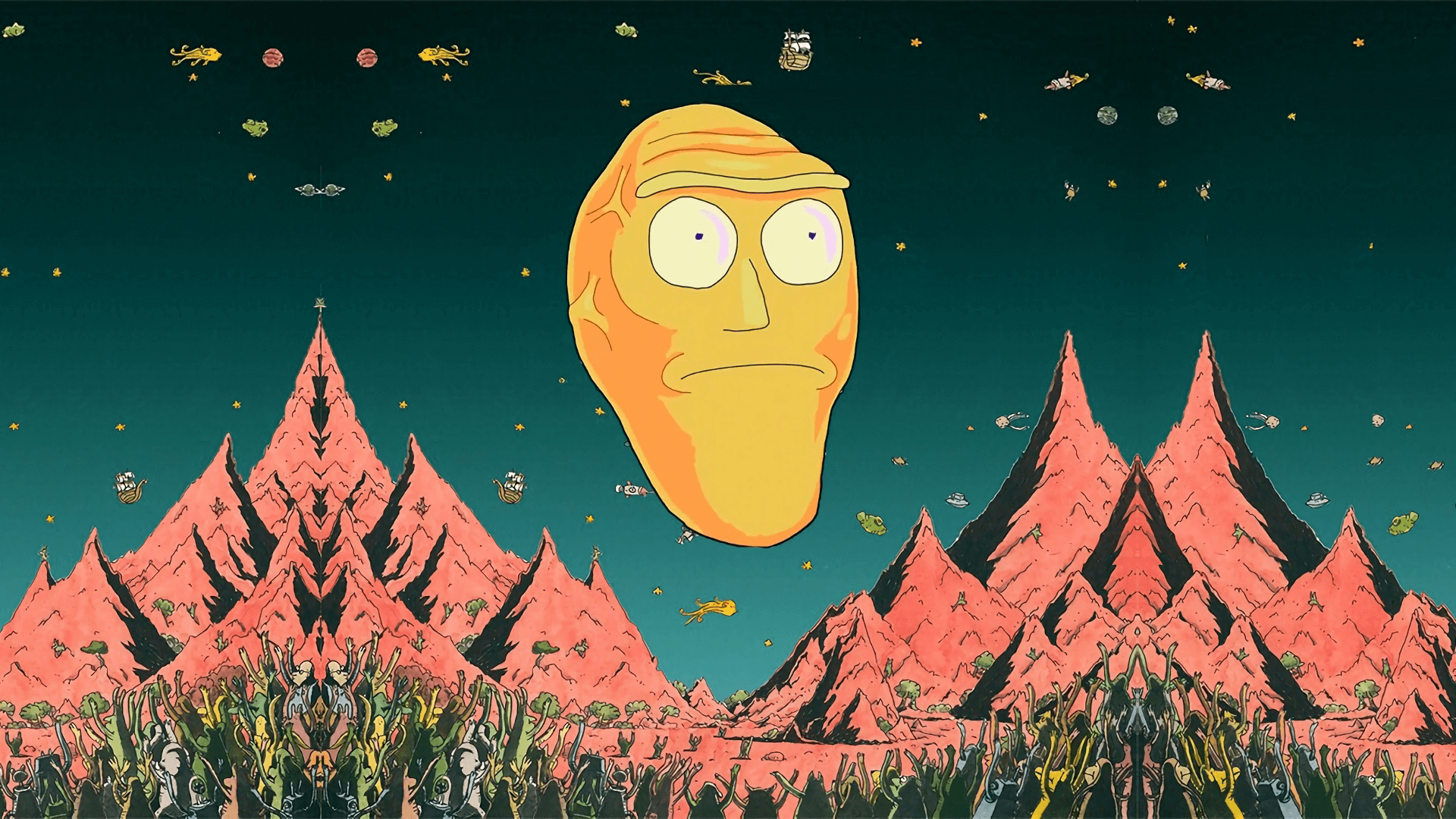 background rick and morty