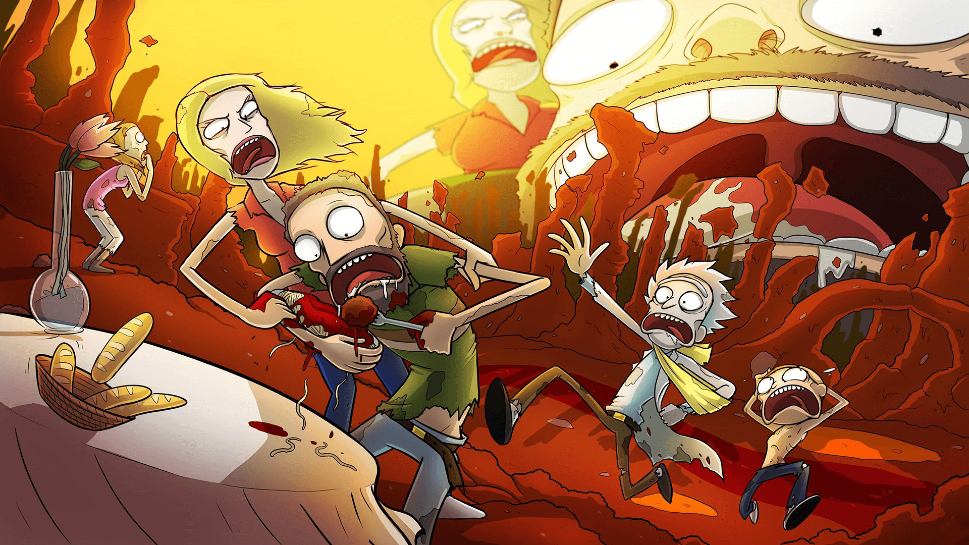 background rick and morty