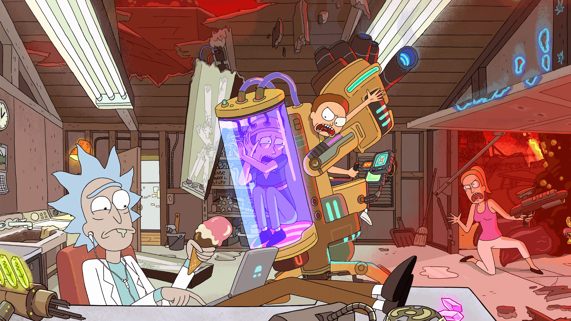 background rick and morty